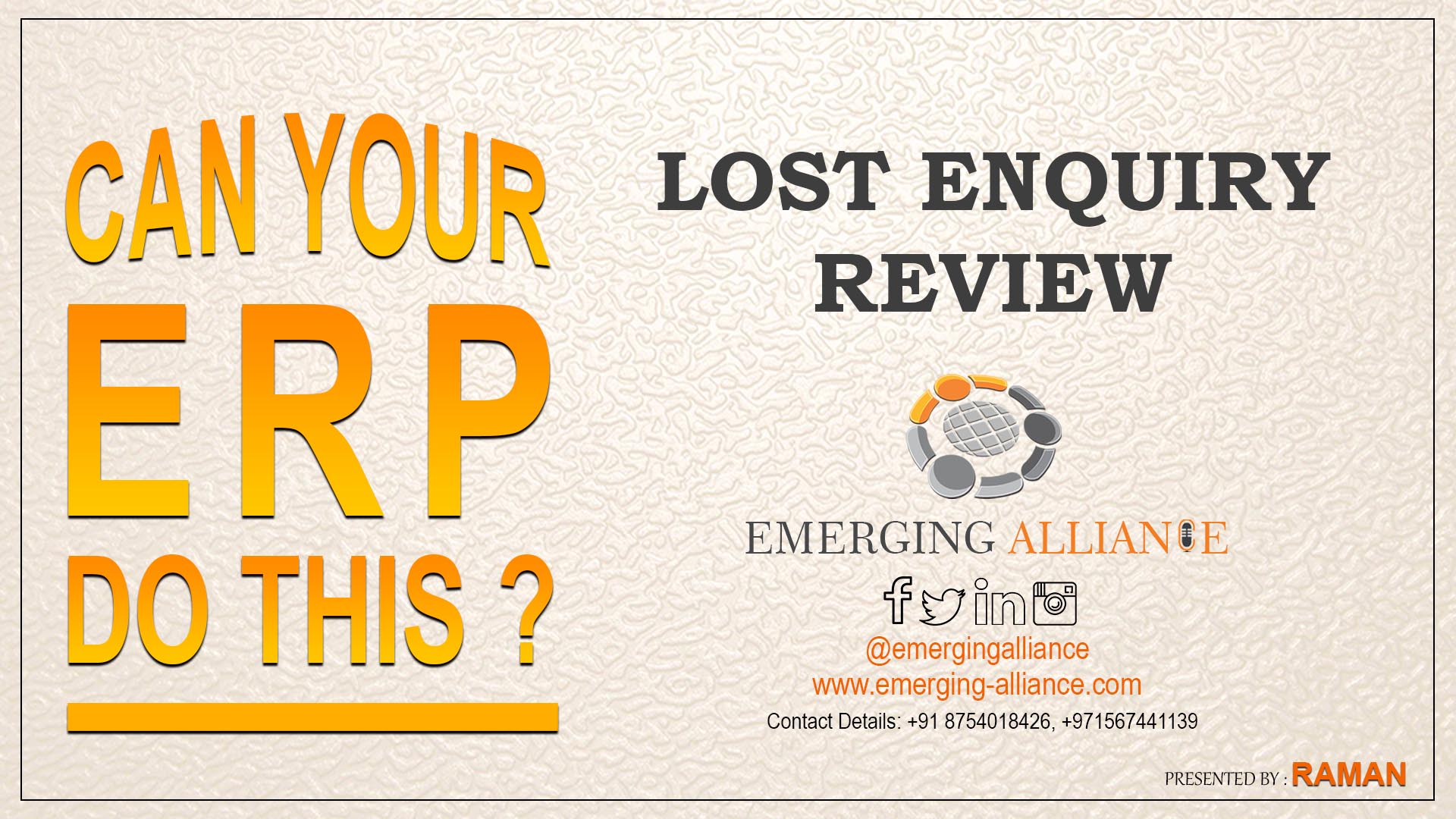 lost enquiry Review in SAP Business One