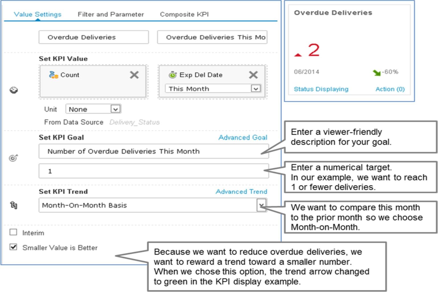 CREATING A KEY PERFORMANCE INDICATOR & SPECIFYING GOALS IN SAP B1