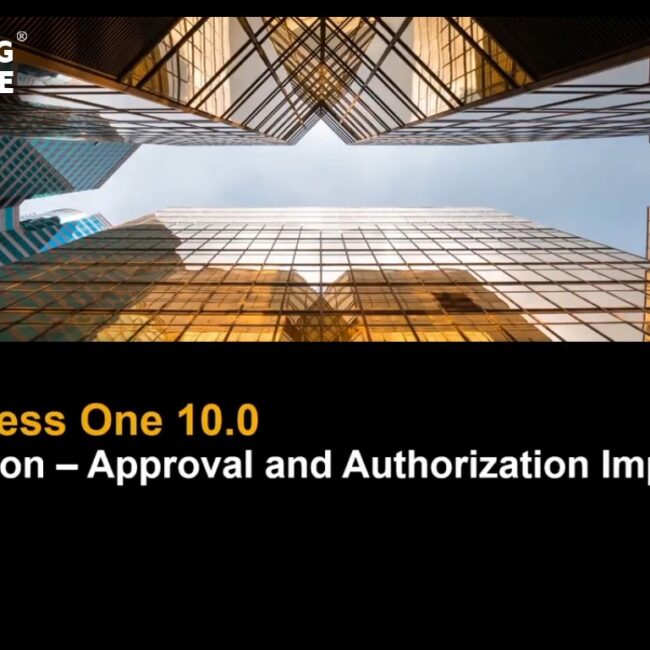 SAP B1 Approval and Authorization