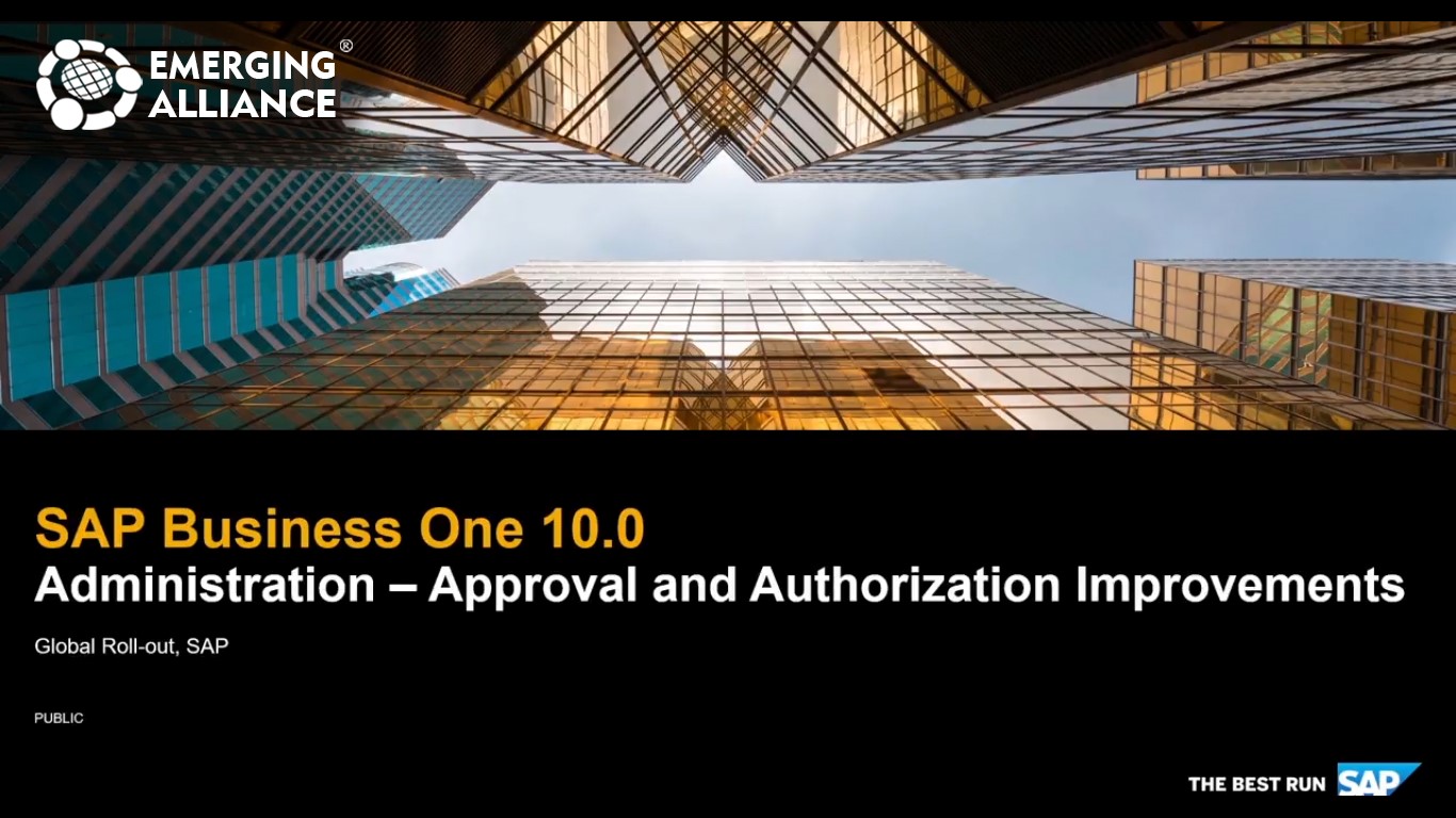 SAP B1 Approval and Authorization