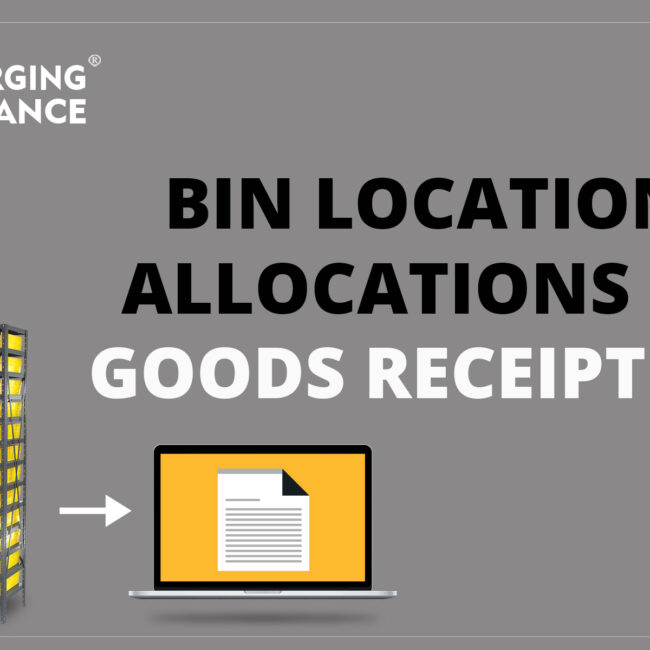 Bin location allocations in goods receipt PO