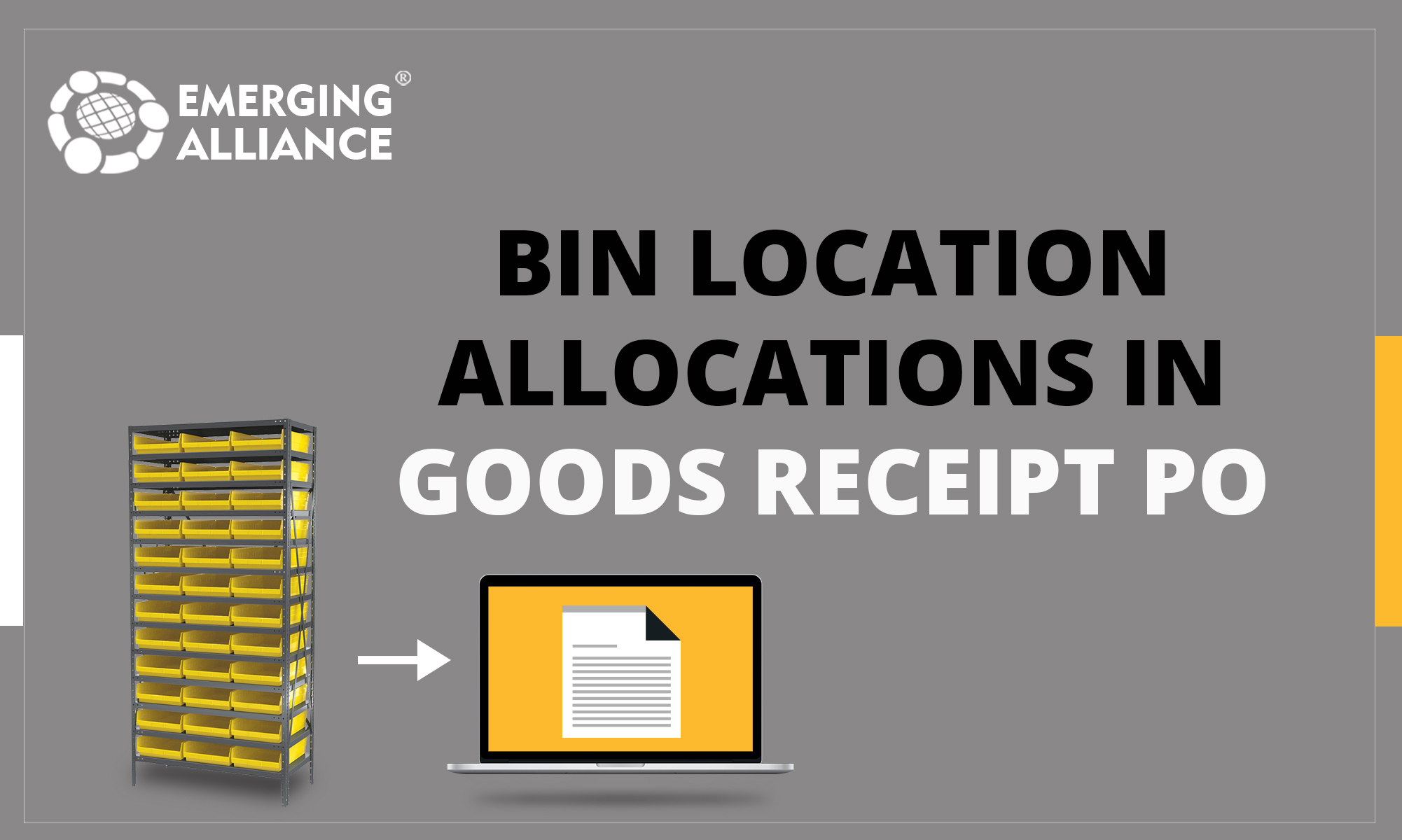 Bin location allocations in goods receipt PO