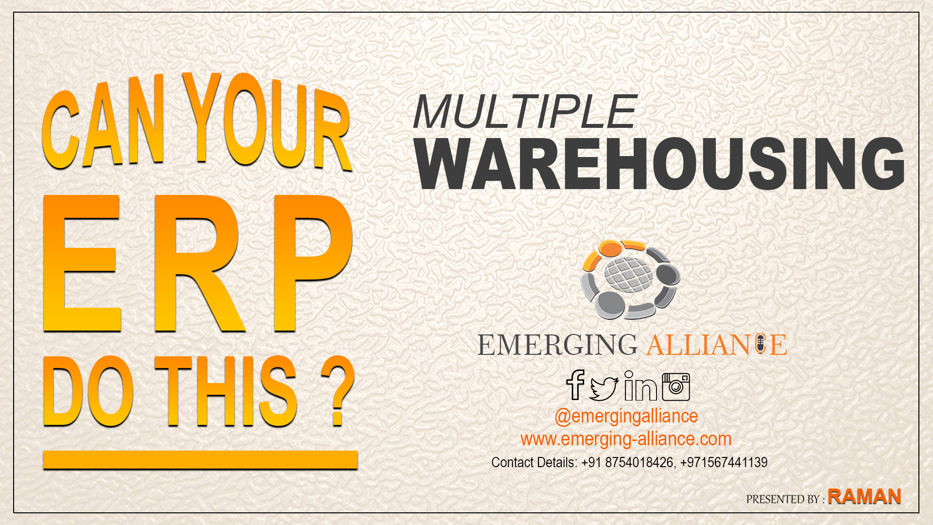 multiple warehousing with erp