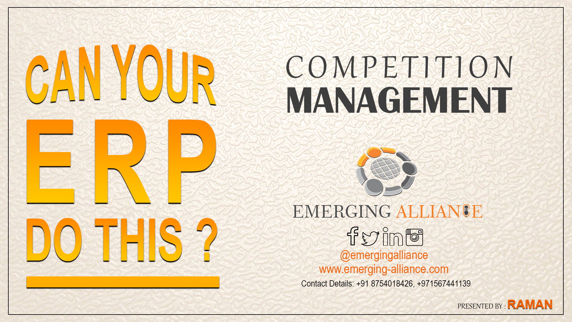 can your erp do competition management