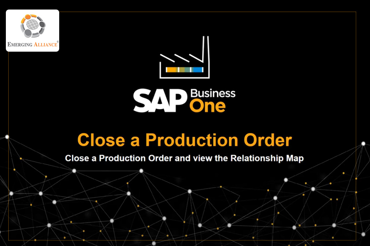 close a production order - sap business one
