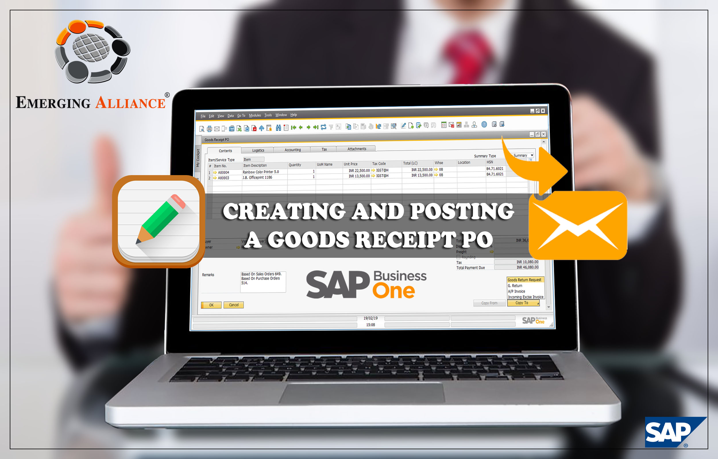 creating and posting a goods receipt PO in SAP Business One