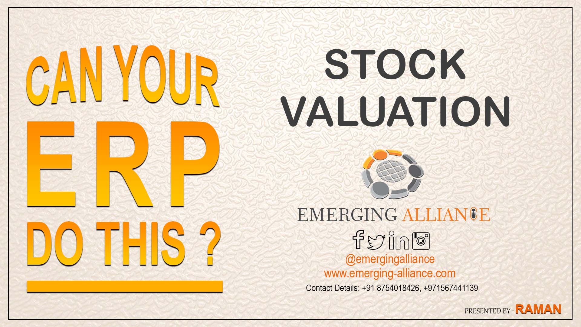 stock valuation - ERP
