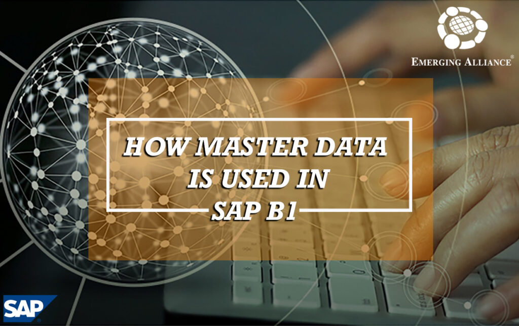HOW MASTER DATA IS USED IN SAP B1 SAP B1