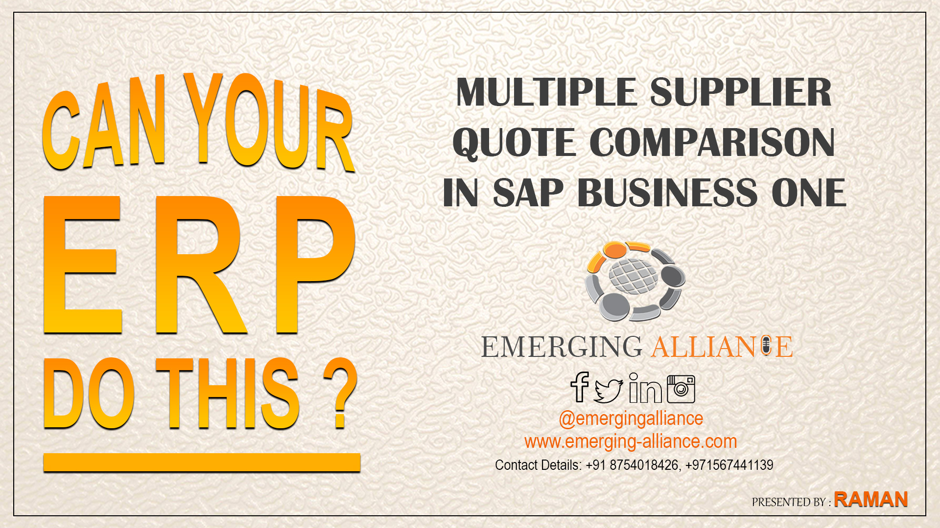 multiple supplier quote comparison in SAP Business One