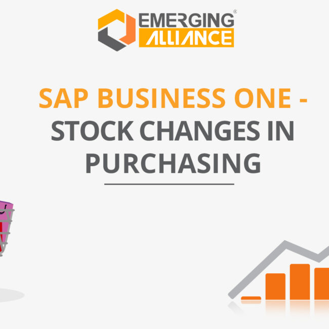 stock changes in purchasing with SAP Business One