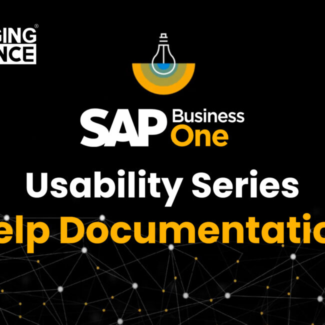 usability series help documentation - SAP Business One