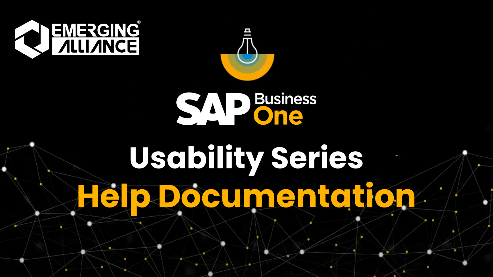 usability series help documentation - SAP Business One