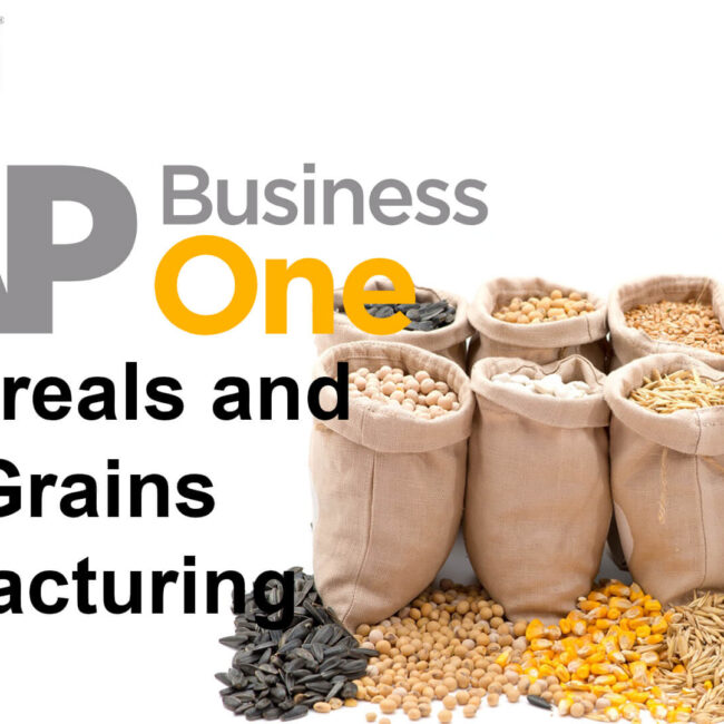 sap business one for cereals and food grains manufacturing