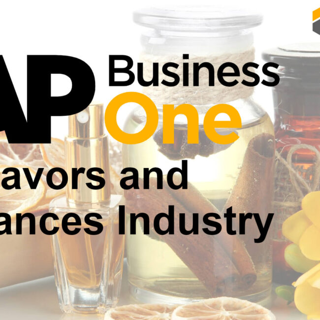 sap business one for flavors and fragrance industry