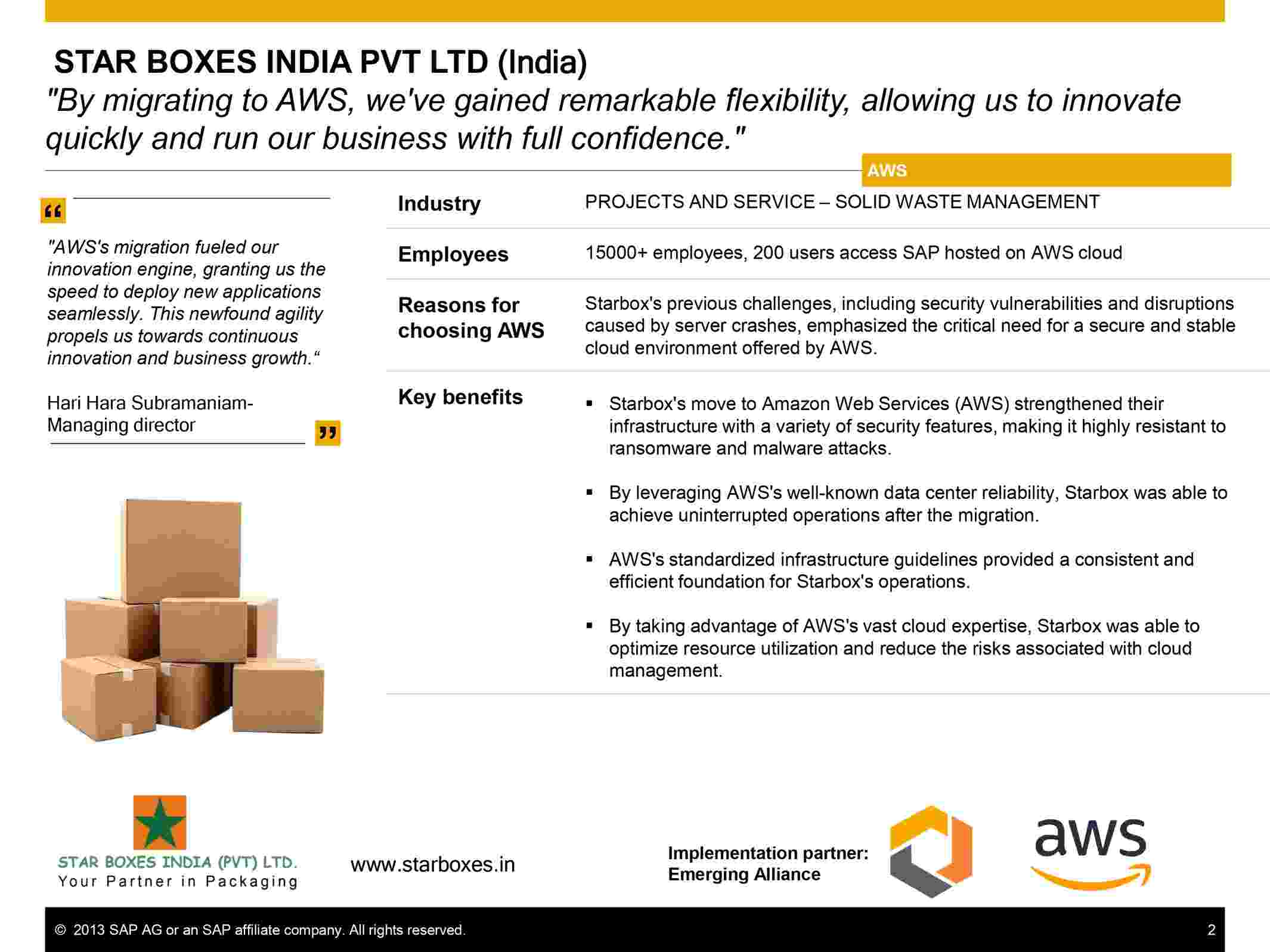 Quick Innovation and confidence with SAP B1 in STAR BOXES INDIA PVT LTD