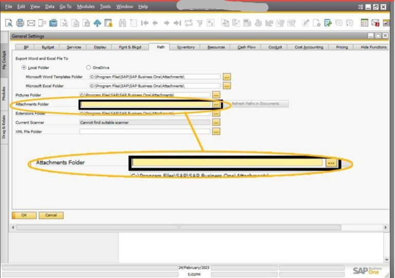 Sap Efolder SAP B1 Troubleshooting - Attachments folder not defined & folder ...