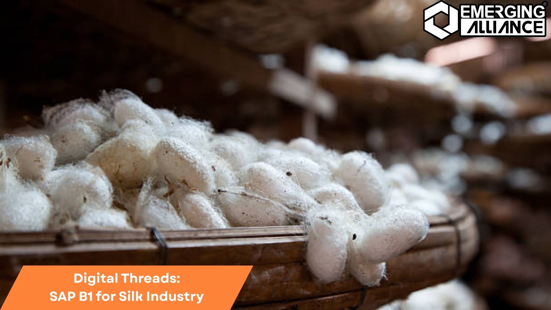 SAP B1 dashboard optimizing production and supply chain processes in the silk industry with digital tools and real-time insights.