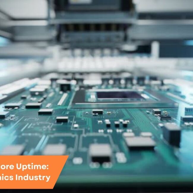 Factory floor with electronics equipment running efficiently using SAP B1 ERP software