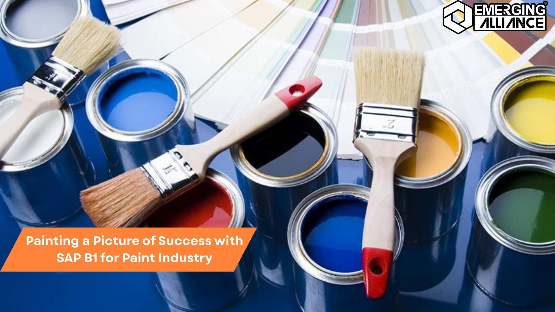 Featured image for blog on how SAP B1 drives success, efficiency, and growth in the Paint Industry through streamlined operations and enhanced customer experience.
