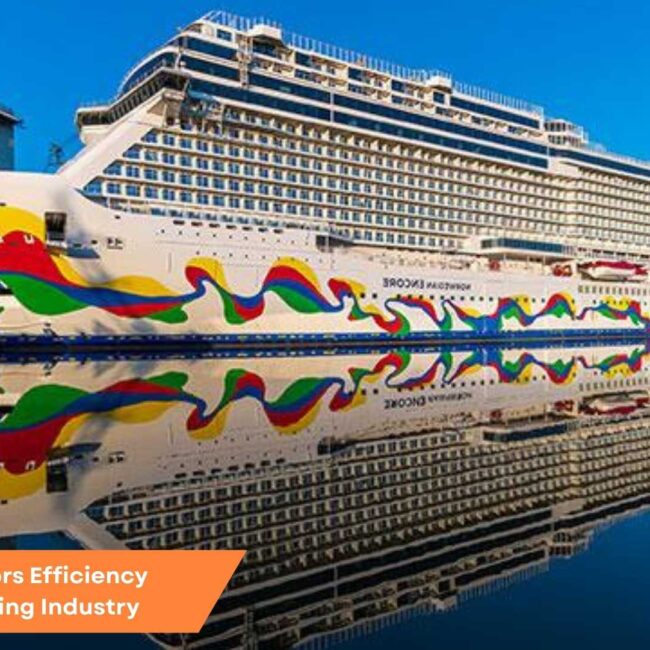 Engineers using SAP B1 software in a shipyard to streamline ship building processes and improve operational efficiency.