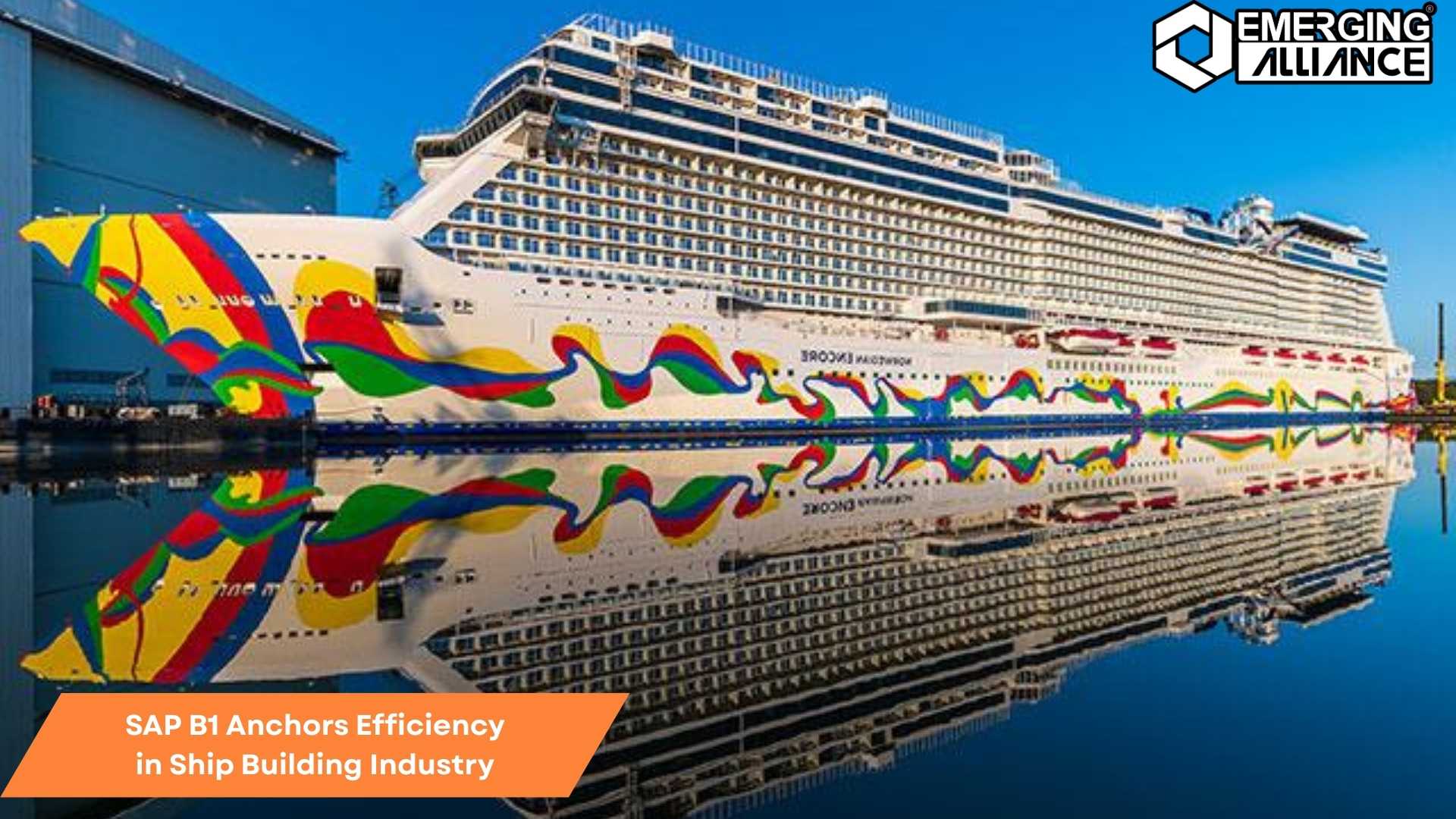 Engineers using SAP B1 software in a shipyard to streamline ship building processes and improve operational efficiency.