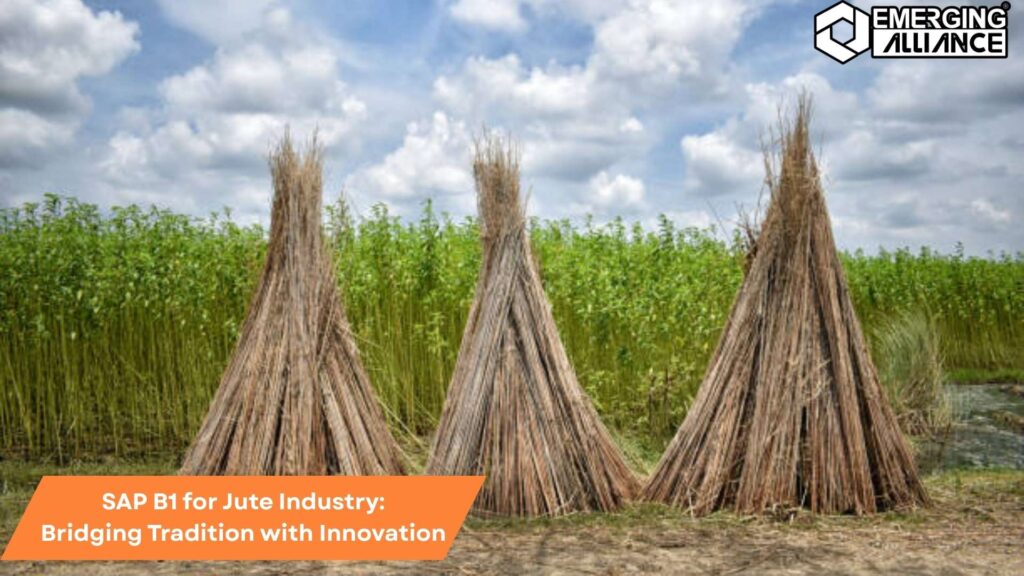 Featured image showing SAP B1 software integration in the Jute Industry, blending traditional processes with modern innovation for improved efficiency.