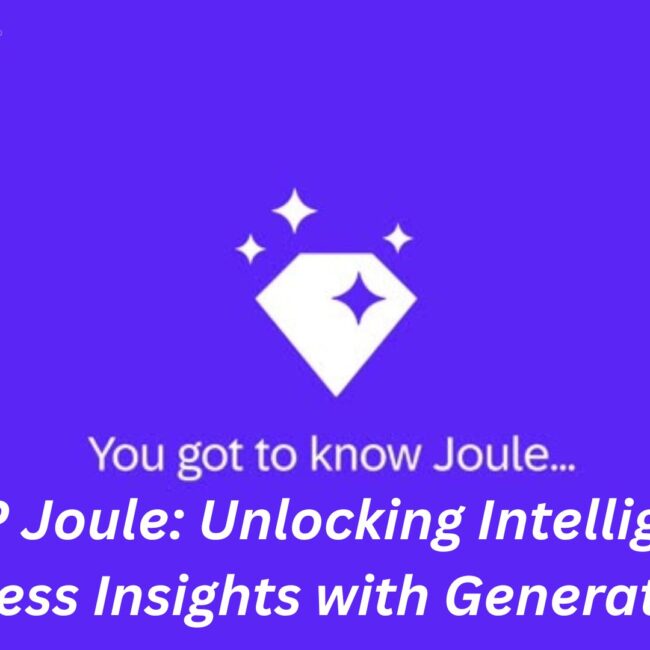 SAP Joule: Unlocking Intelligent Business Insights with Generative AI
