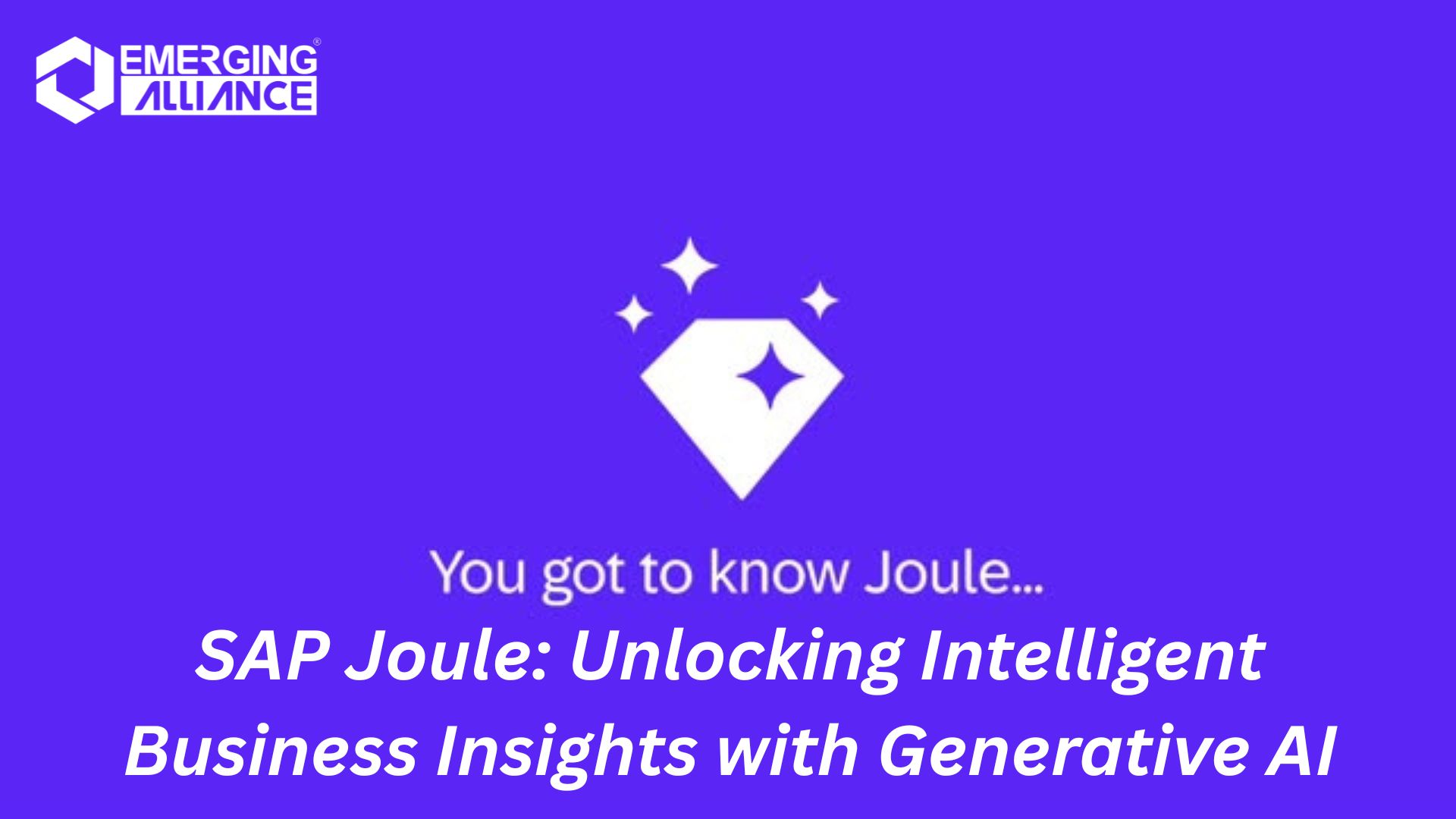SAP Joule: Unlocking Intelligent Business Insights with Generative AI