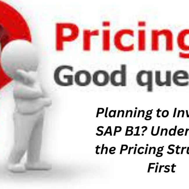 Planning to Invest in SAP B1? Understand the Pricing Structure First