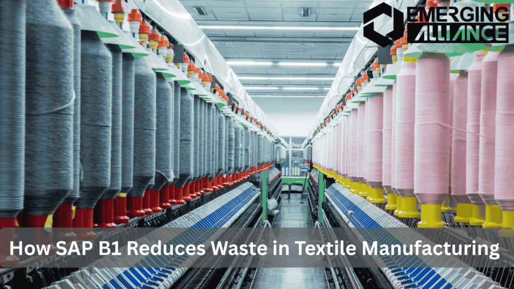 SAP B1 ERP solution optimizing thread production to reduce material and inventory waste in a textile factory.