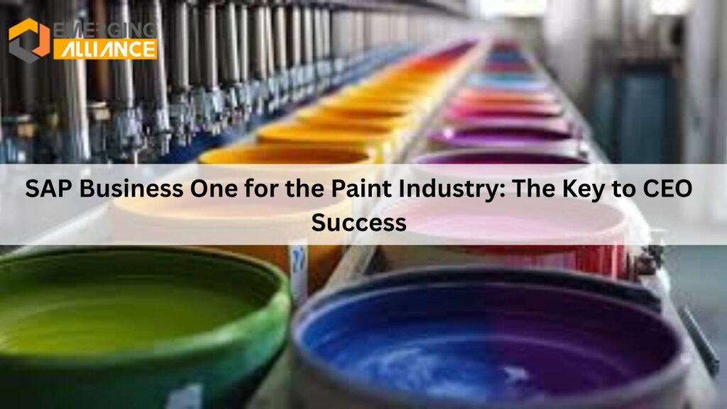 SAP Business One for the Paint Industry ERP system optimizing production and operations