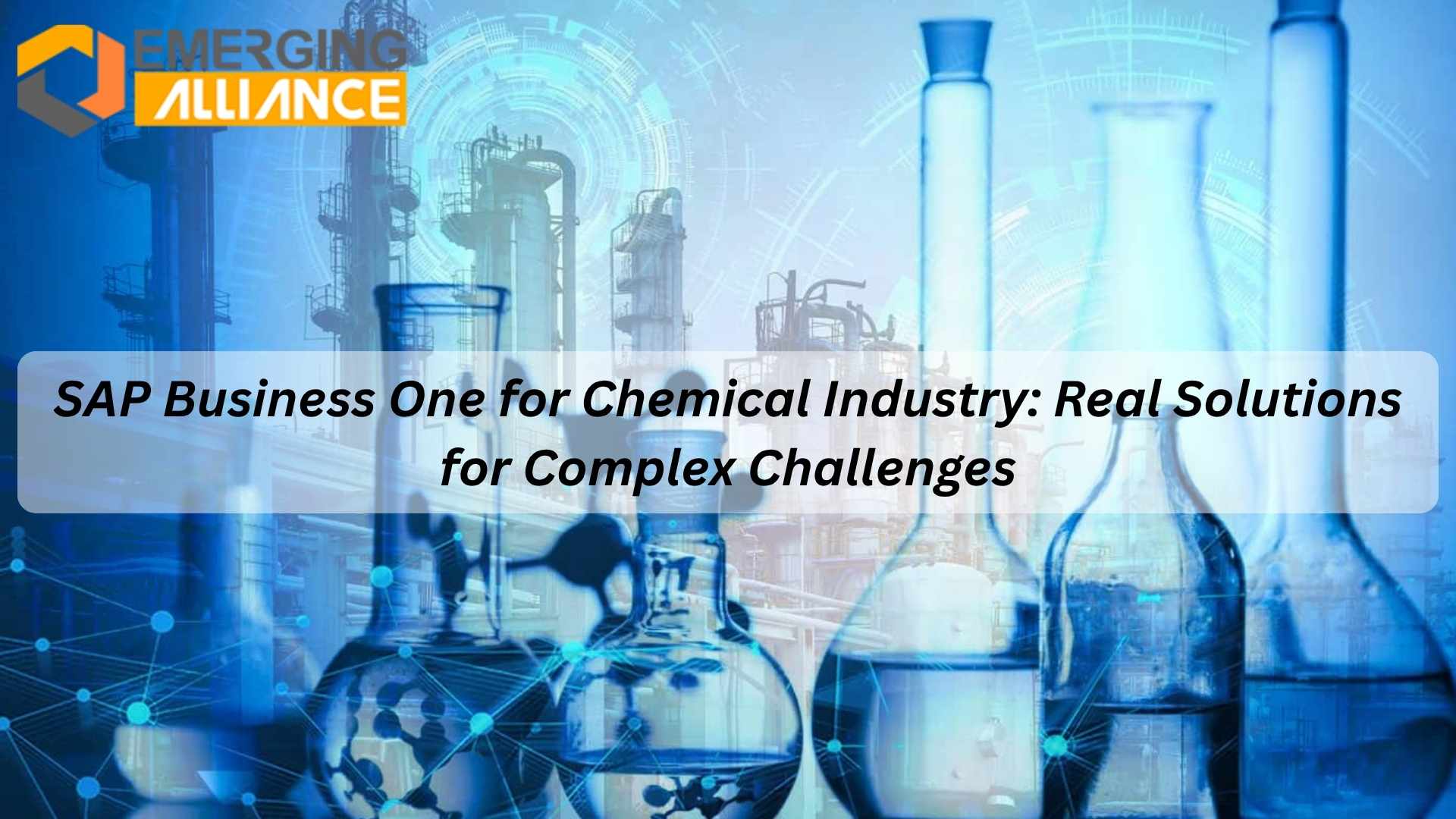 SAP Business One for Chemical Industry interface showing production, inventory, and compliance management