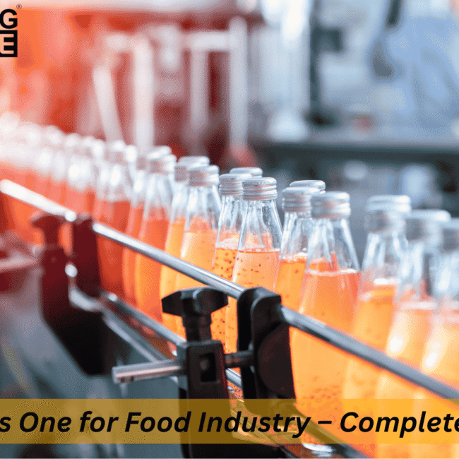 SAP Business One for Food Industry dashboard showing production, inventory, batch tracking, and quality controls