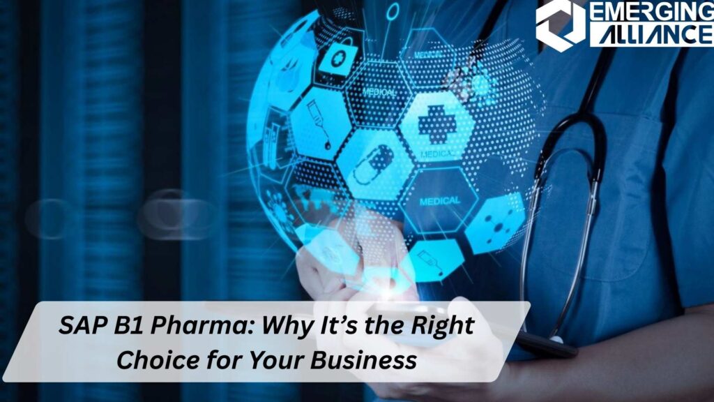 SAP B1 Pharma dashboard showcasing pharma manufacturing and quality management features for pharmaceutical companies
