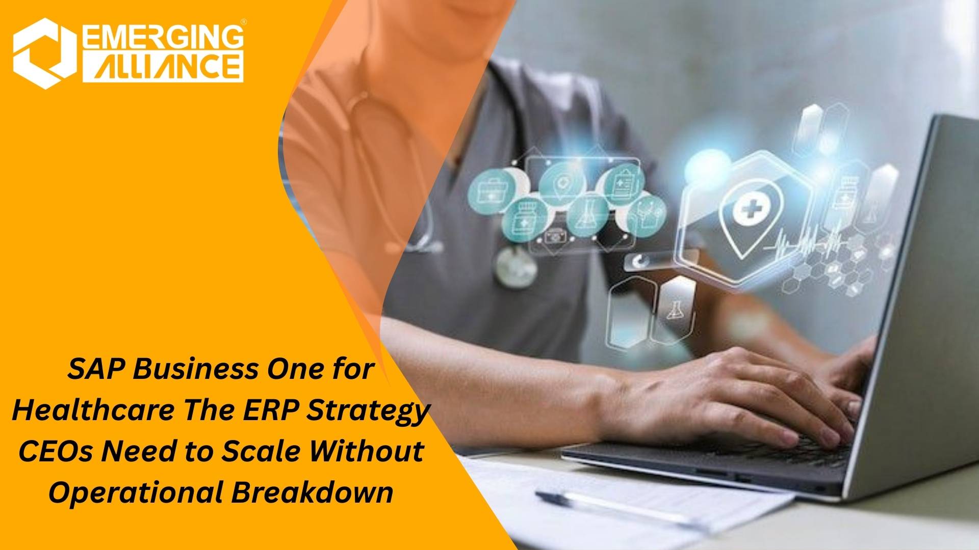 SAP Business One for Healthcare dashboard showing real-time hospital analytics and financial reporting