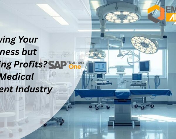 SAP Business One for Medical Equipment Industry dashboard showing inventory and compliance tracking