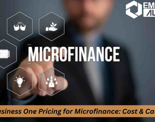 SAP B1 Pricing Plan & Cost Calculator screen for microfinance ERP cost estimation