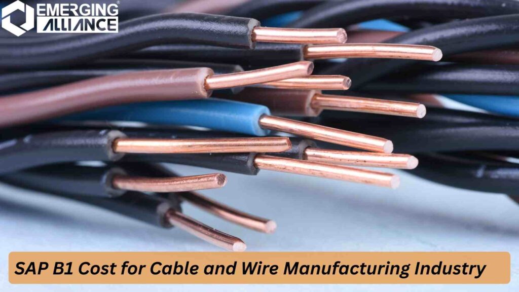 SAP B1 dashboard for cable and wire manufacturing showing production and inventory status