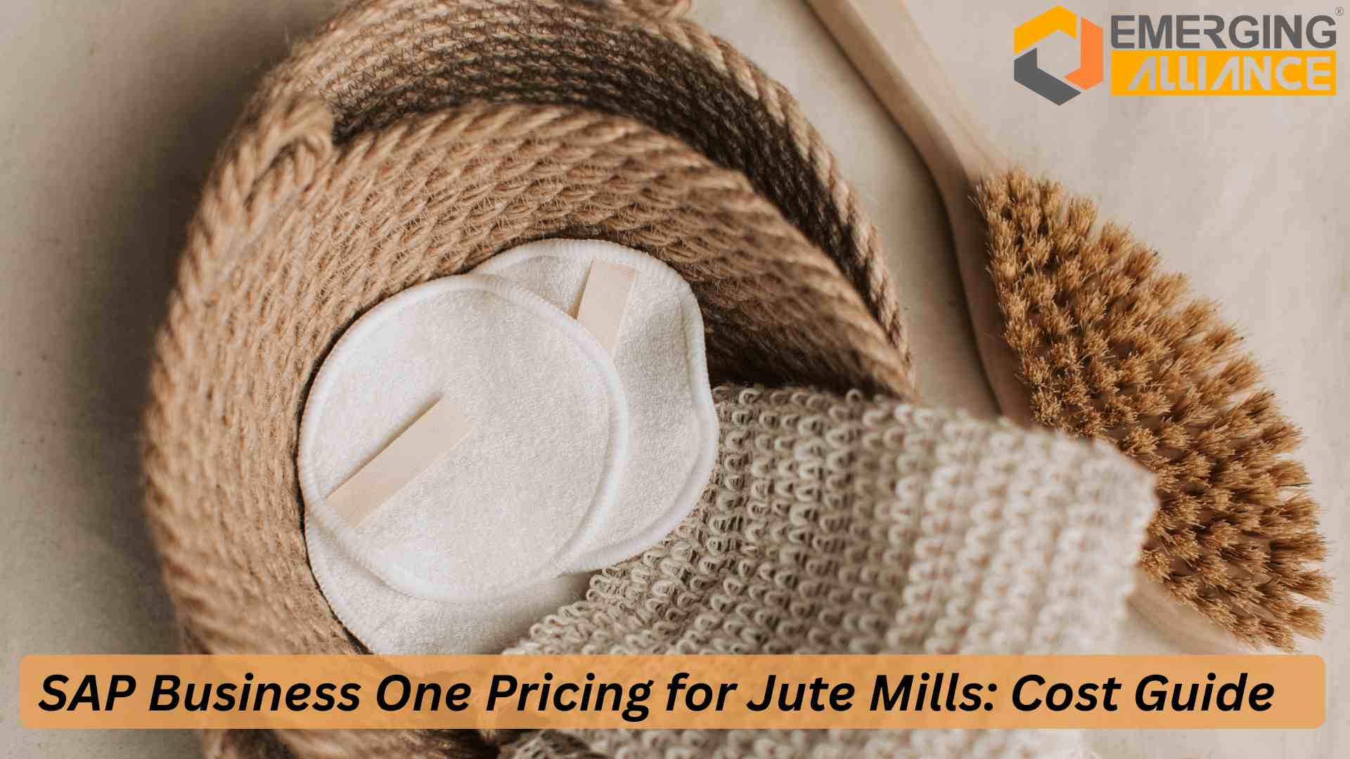 SAP Business One dashboard showing inventory, production, and financial management for jute mills