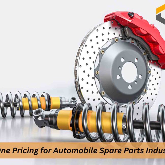 SAP Business One Pricing dashboard showing cost calculator for automobile spare parts industry