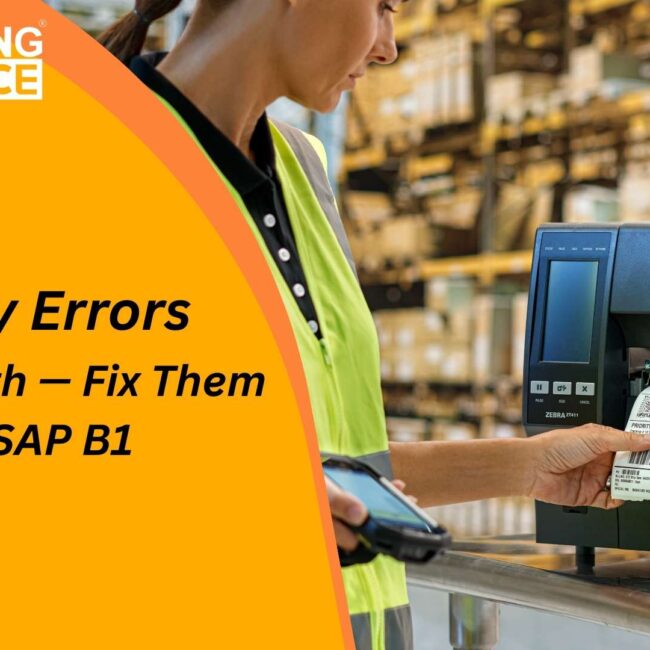 SAP B1 Barcodes enabling real-time barcode scanning in warehouse