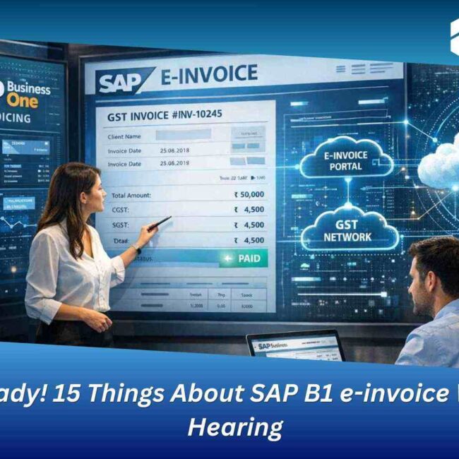 SAP B1 e-invoice solution integrated with GST and real-time processing by Emerging Alliance