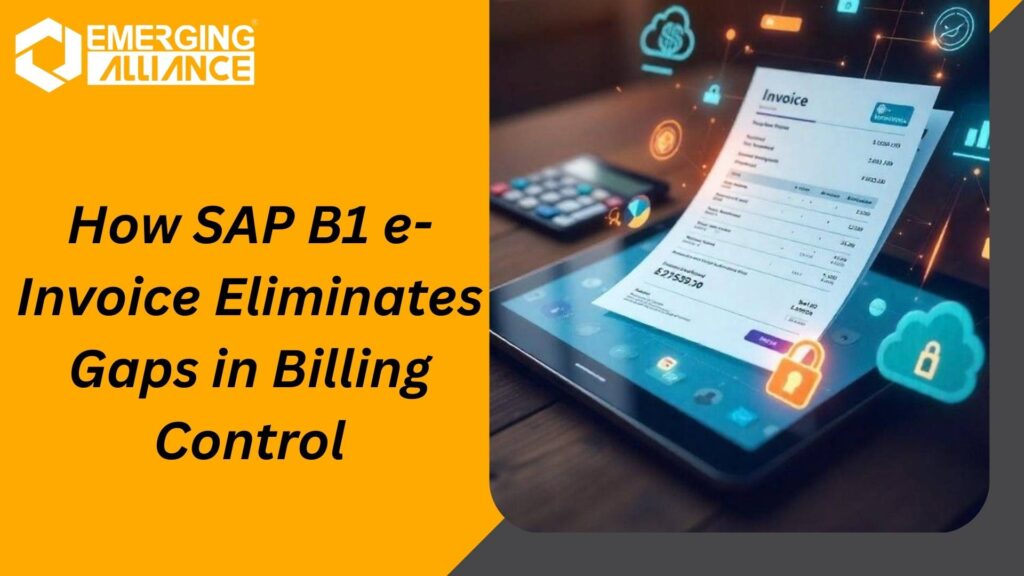 SAP B1 e-invoice dashboard showing real-time e-invoice processing and GST invoice compliance automation