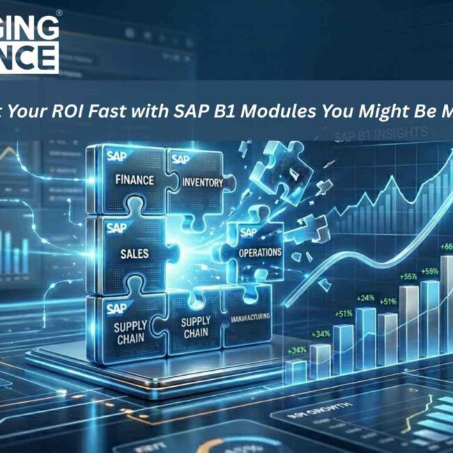 Illustration of business growth and ROI improvement using SAP B1 Modules