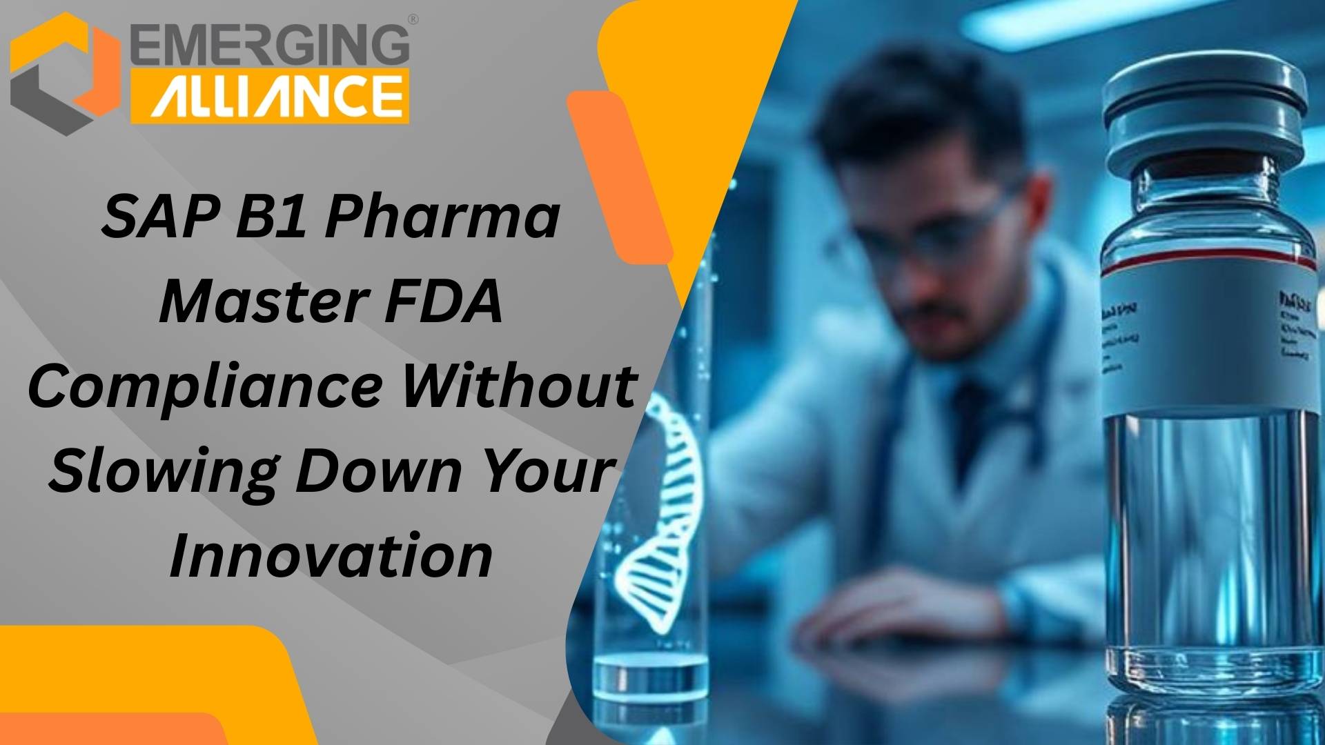 SAP B1 Pharma ERP dashboard showing pharmaceutical manufacturing, quality control, and FDA compliance tracking