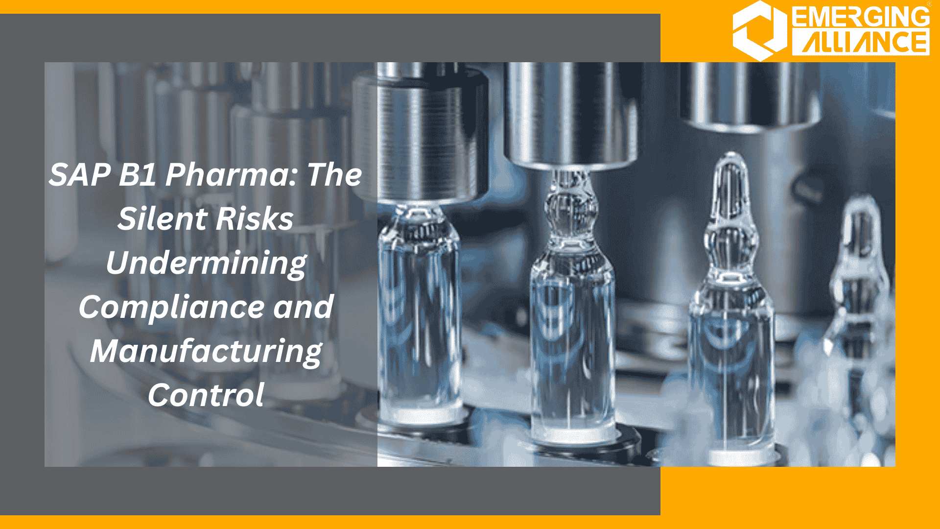 SAP B1 Pharma dashboard showing pharmaceutical manufacturing and quality compliance control system