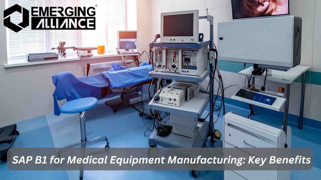 SAP B1 for Medical Equipment Manufacturing dashboard showing production and compliance management