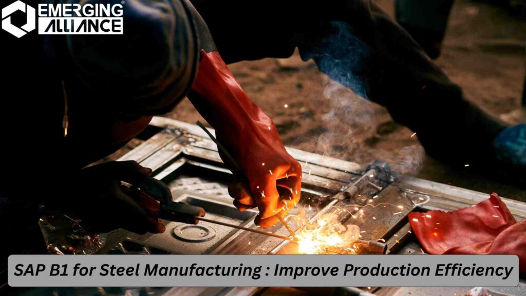 Steel manufacturing production planning dashboard in SAP B1 ERP software