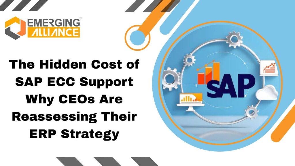 SAP ECC to S/4HANA migration showing ERP transformation, cost optimization, and real-time business insights for enterprise agility.