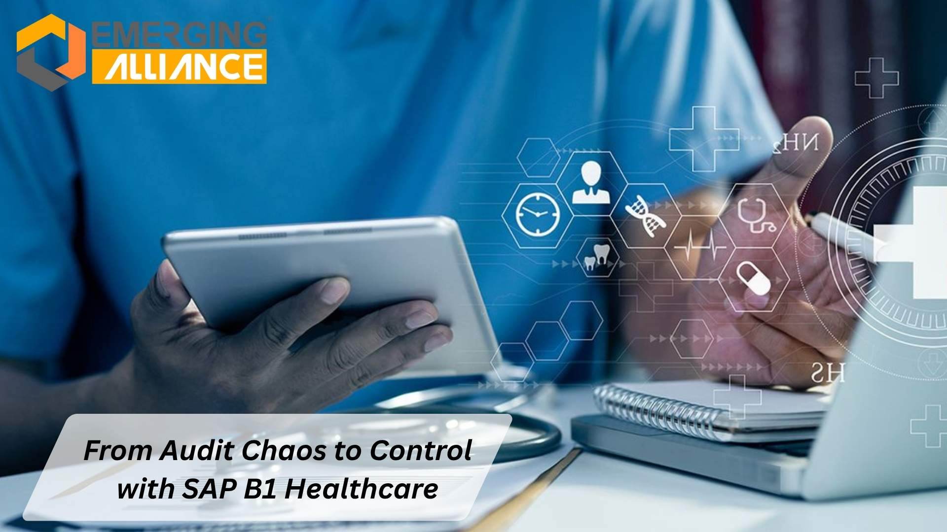 SAP Business One healthcare dashboard showing batch tracking, audit trails, and compliance reporting